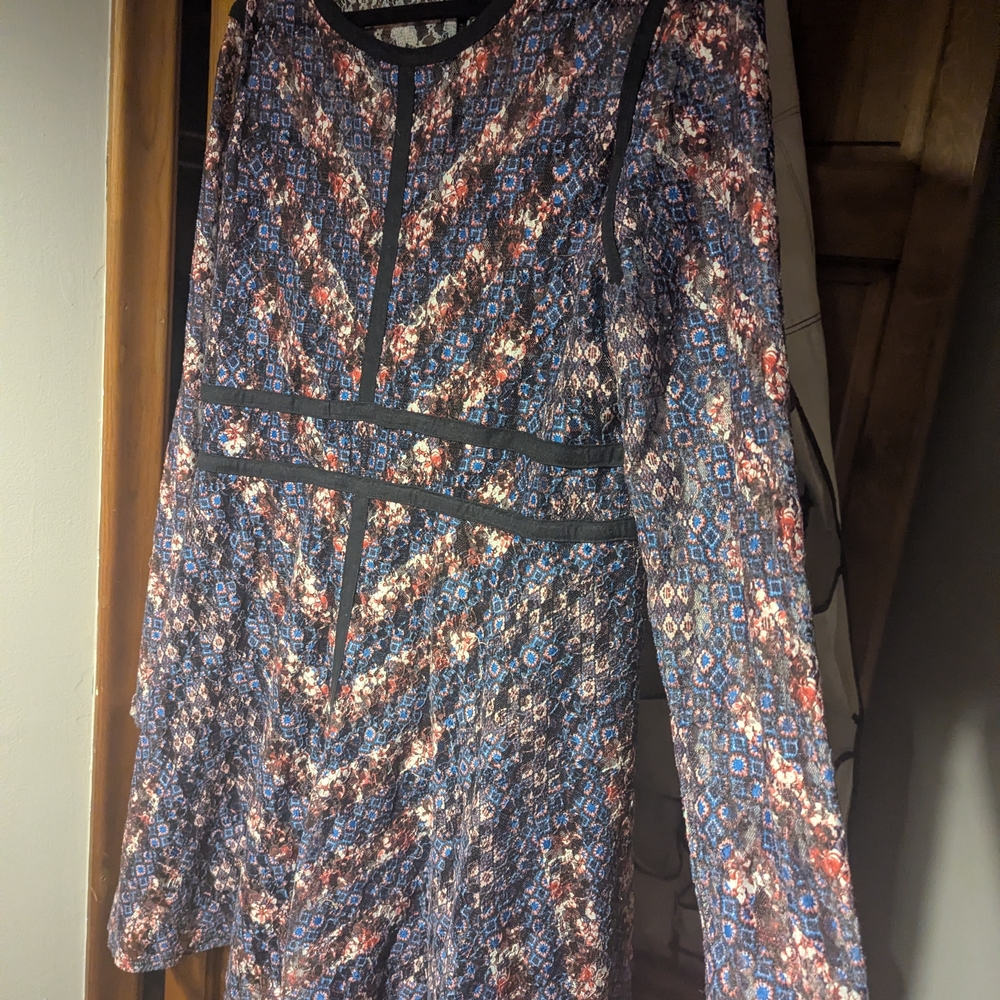 Elegant Multicolor Patterned Dress